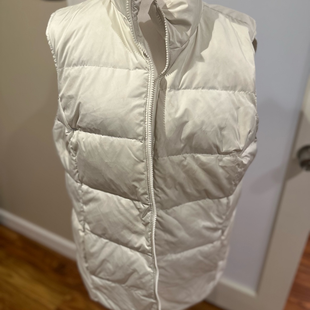 Gap White Puffer Vest Sz Xl